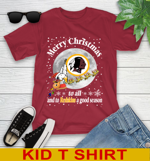 Washington Redskins Merry Christmas To All And To Redskins A Good Season NFL Football Sports Youth T-Shirt 12