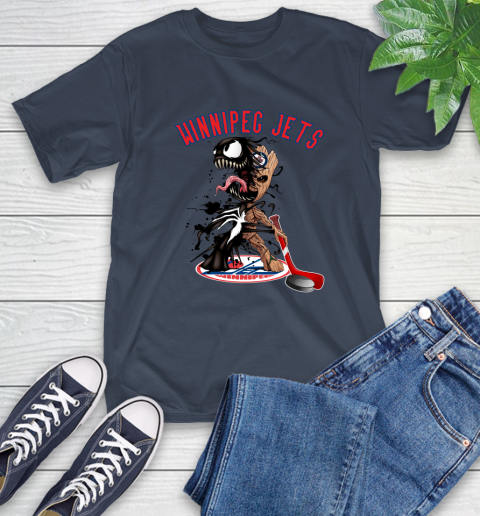 NHL Winnipeg Jets Hockey Venom Groot Guardians Of The Galaxy T-Shirt 4