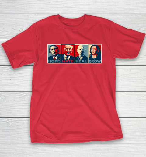 Hope Hate Heal Grow Youth T-Shirt 7