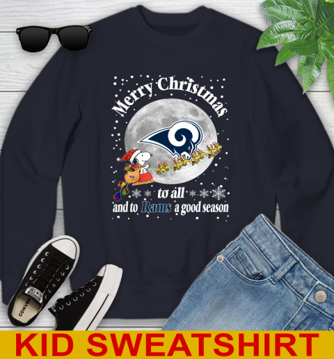 Los Angeles Rams Merry Christmas To All And To Rams A Good Season NFL Football Sports Youth Sweatshirt 2