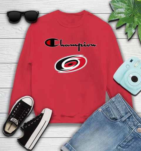 NHL Hockey Carolina Hurricanes Champion Shirt Youth Sweatshirt 5