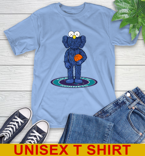 NBA Basketball Charlotte Hornets Kaws Bff Blue Figure Shirt T-Shirt 11