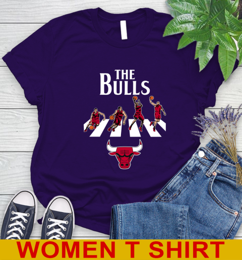 NBA Basketball Chicago Bulls The Beatles Rock Band Shirt Women's T-Shirt - Image 5