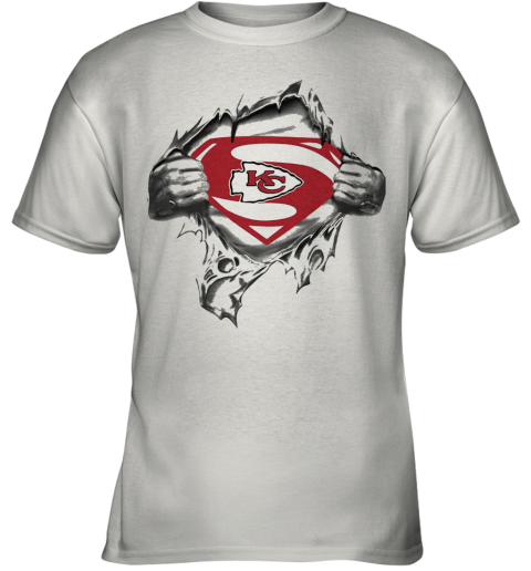 Blood Insides Superman Kansas City Chiefs Youth T-Shirt