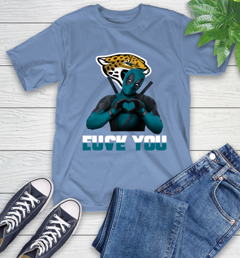 NHL Jacksonville Jaguars Deadpool Love You Fuck You Football Sports T-Shirt 12