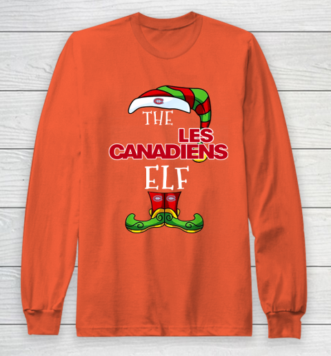 Montreal Canadiens Christmas ELF Funny NHL Long Sleeve T-Shirt 3