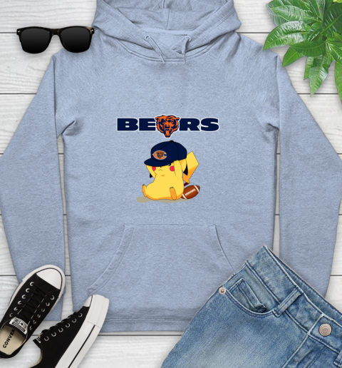 NFL Pikachu Football Sports Chicago Bears Youth Hoodie 10