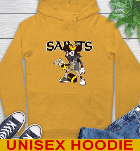 New Orleans Saints NFL Football Mickey Peace Sign Sports Hoodie 3