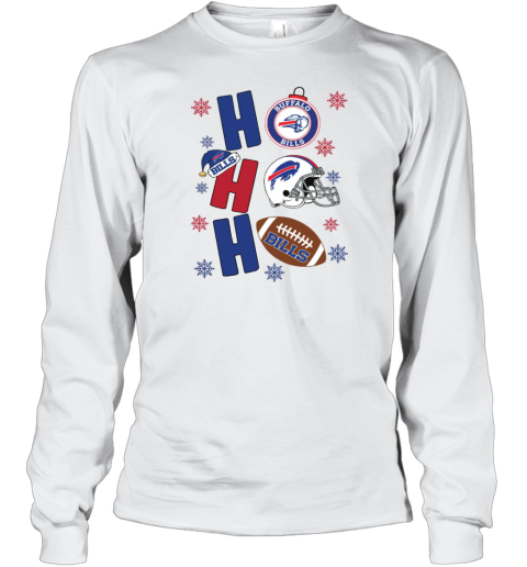 Buffalo Bills Hohoho Santa Claus Christmas Football NFL Long Sleeve T-Shirt