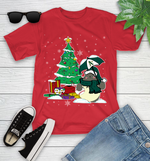 Oakland Athletics MLB Baseball Cute Tonari No Totoro Christmas Sports Youth T-Shirt 13
