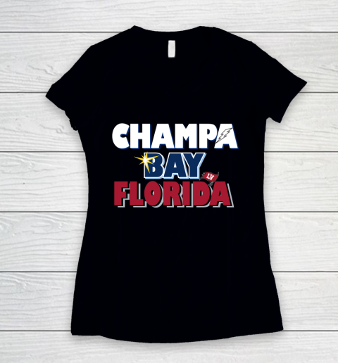 CHAMPA BAY FLORIDA SHIRT Women's V-Neck T-Shirt