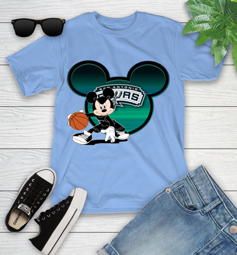 NBA San Antonio Spurs Mickey Mouse Disney Basketball Youth T-Shirt 11