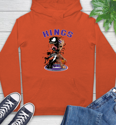NBA Sacramento Kings Basketball Venom Groot Guardians Of The Galaxy Hoodie 5