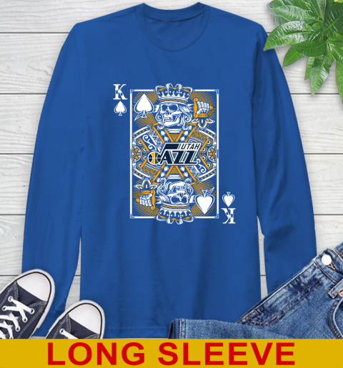 Utah Jazz NBA Basketball The King Of Spades Death Cards Shirt Long Sleeve T-Shirt 11