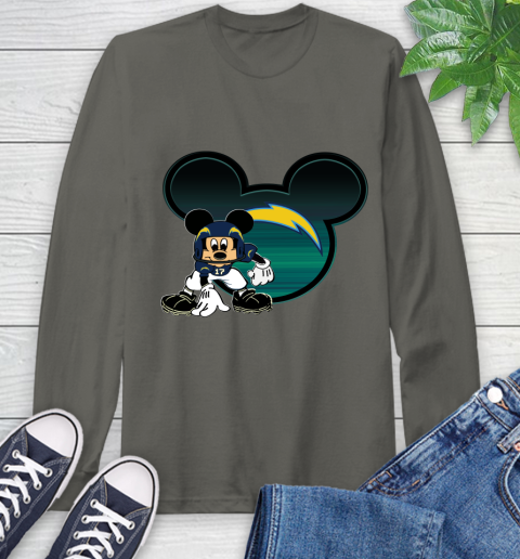 NFL Los Angeles Chargers Mickey Mouse Disney Football T Shirt Long Sleeve T-Shirt 8