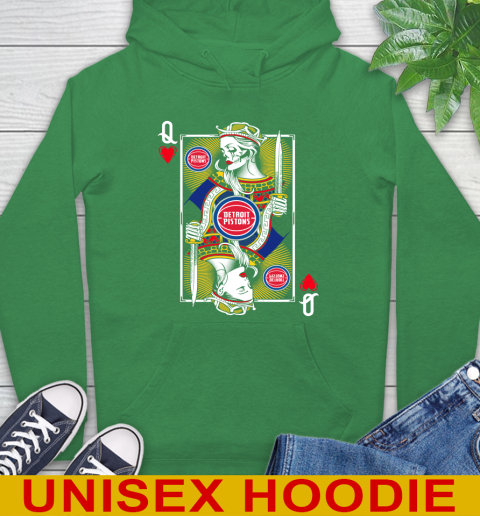 NBA Basketball Detroit Pistons The Queen Of Hearts Card Shirt Hoodie 8