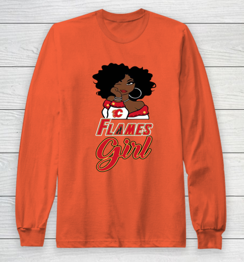 Calgary Flames Girl NHL Long Sleeve T-Shirt 5