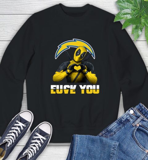 NHL San Diego Chargers Deadpool Love You Fuck You Football Sports Sweatshirt