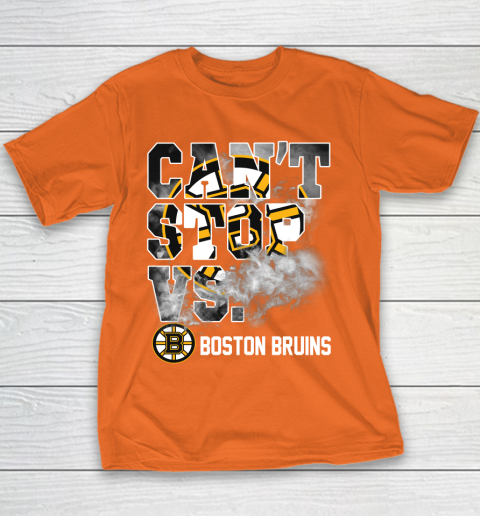 NHL Boston Bruins Hockey Can't Stop Vs Youth T-Shirt 4