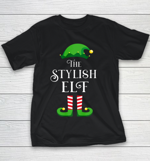 The Stylish Elf Matching Family Group Christmas Gift Youth T-Shirt