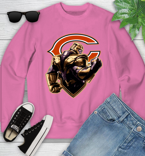 NFL Thanos Avengers Endgame Football Sports Chicago Bears Youth Sweatshirt 7