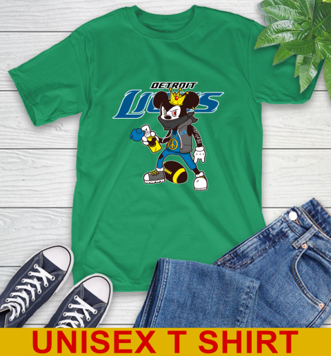Detroit Lions NFL Football Mickey Peace Sign Sports T-Shirt 7