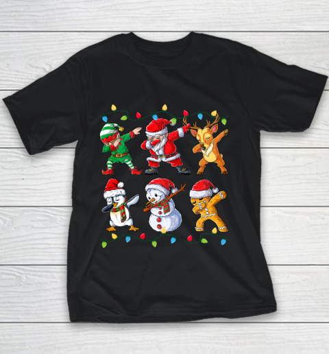 Dabbing Santa Elf Friends Christmas Kids Boys Men Xmas Youth T-Shirt