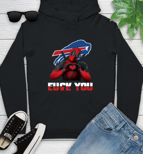 NHL Buffalo Bills Deadpool Love You Fuck You Football Sports Youth Hoodie