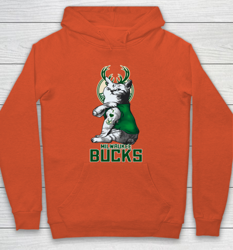 NBA Basketball My Cat Loves Milwaukee Bucks Hoodie 4 NBA Basketball My Cat Loves Milwaukee Bucks Hoodie - Image 4