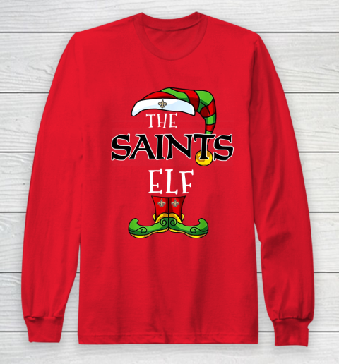 New Orleans Saints Christmas ELF Funny NFL Long Sleeve T-Shirt 7
