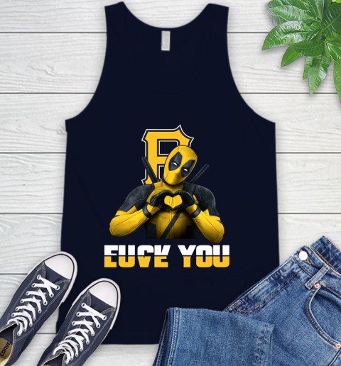 MLB Pittsburgh Pirates Deadpool Love You Fuck You Baseball Sports Tank Top 2