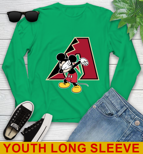 Arizona Diamondbacks MLB Baseball Dabbing Mickey Disney Sports Youth Long Sleeve 7