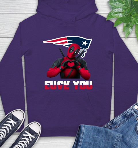 NHL New England Patriots Deadpool Love You Fuck You Football Sports Hoodie 5
