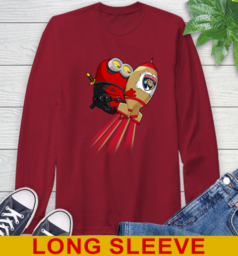 NHL Hockey Florida Panthers Deadpool Minion Marvel Shirt Long Sleeve T-Shirt 9