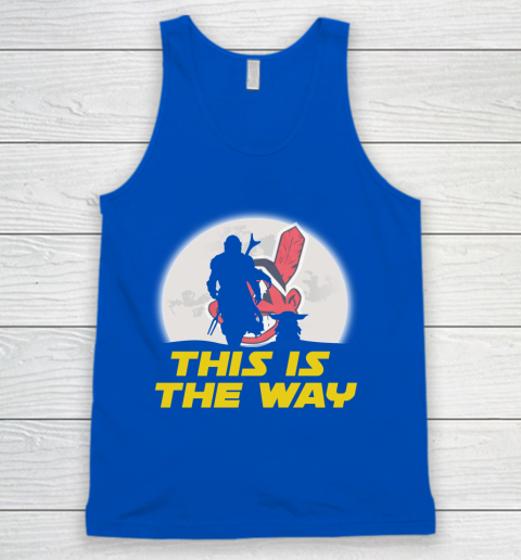 Cleveland Indians MLB Baseball Star Wars Yoda And Mandalorian This Is The Way Tank Top 4