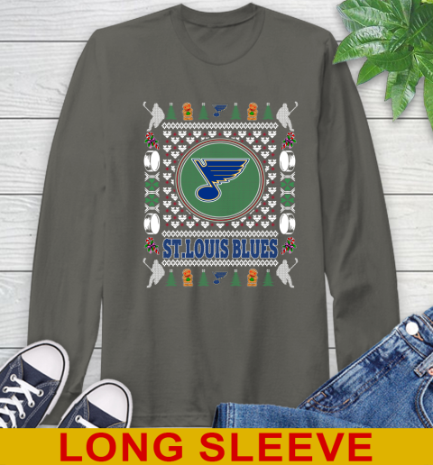 St.Louis Blues Merry Christmas NHL Hockey Loyal Fan Long Sleeve T-Shirt 10