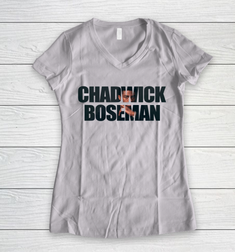 Chadwick Boseman Women's V-Neck T-Shirt