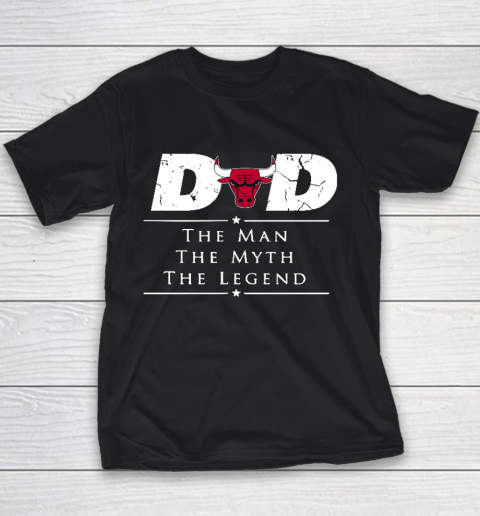 Chicago Bulls NBA Basketball Dad The Man The Myth The Legend Youth T-Shirt