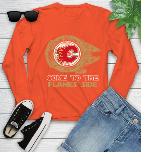 NHL Come To The Calgary Flames Wars Hockey Sports Youth Long Sleeve 3
