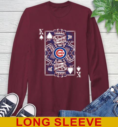 Chicago Cubs MLB Baseball The King Of Spades Death Cards Shirt Long Sleeve T-Shirt 7