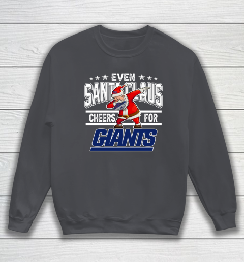 New York Giants Even Santa Claus Cheers For Christmas NFL Sweatshirt 4