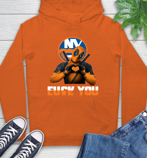 NHL New York Islanders Deadpool Love You Fuck You Hockey Sports Hoodie 4
