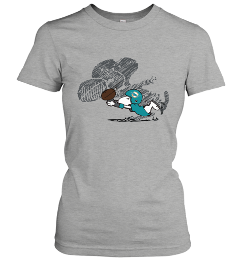 Miami Dolphins Snoopy Plays The Football Game Women's T-Shirt