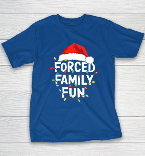 Forced Family Fun Shirt Christmas Pajamas Youth T-Shirt 6