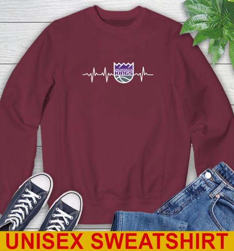 Sacramento Kings NBA Basketball Heart Beat Shirt Sweatshirt - Image 7