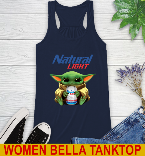 Star Wars Baby Yoda Hugs Natural Light Beer Shirt 47