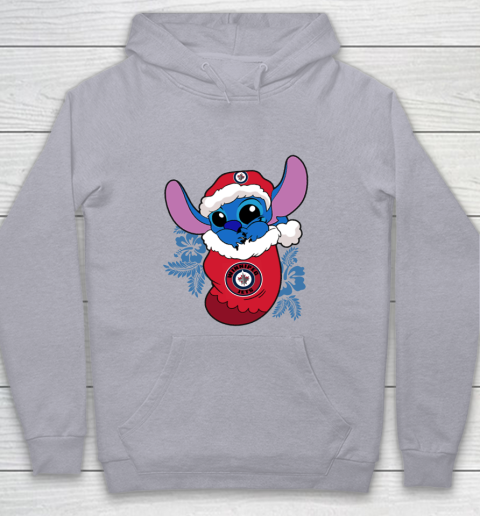 Winnipeg Jets Christmas Stitch In The Sock Funny Disney NHL Youth Hoodie 5
