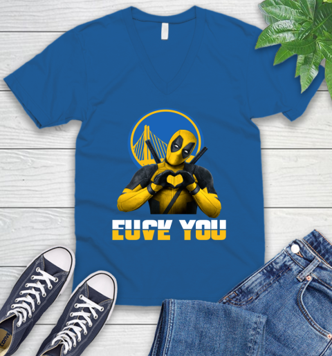 NBA Golden State Warriors Deadpool Love You Fuck You Basketball Sports V-Neck T-Shirt 6 NBA Golden State Warriors Deadpool Love You Fuck You Basketball Sports V-Neck T-Shirt - Image 6