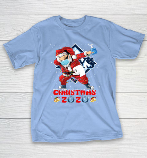 Tampa Bay Rays Funny Santa Claus Dabbing Christmas 2020 MLB T-Shirt 10