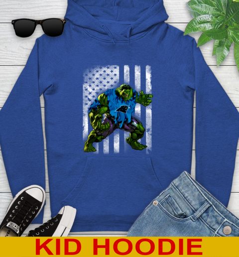 Carolina Panthers Hulk Marvel Avengers NFL Football American Flag Youth Hoodie 10
